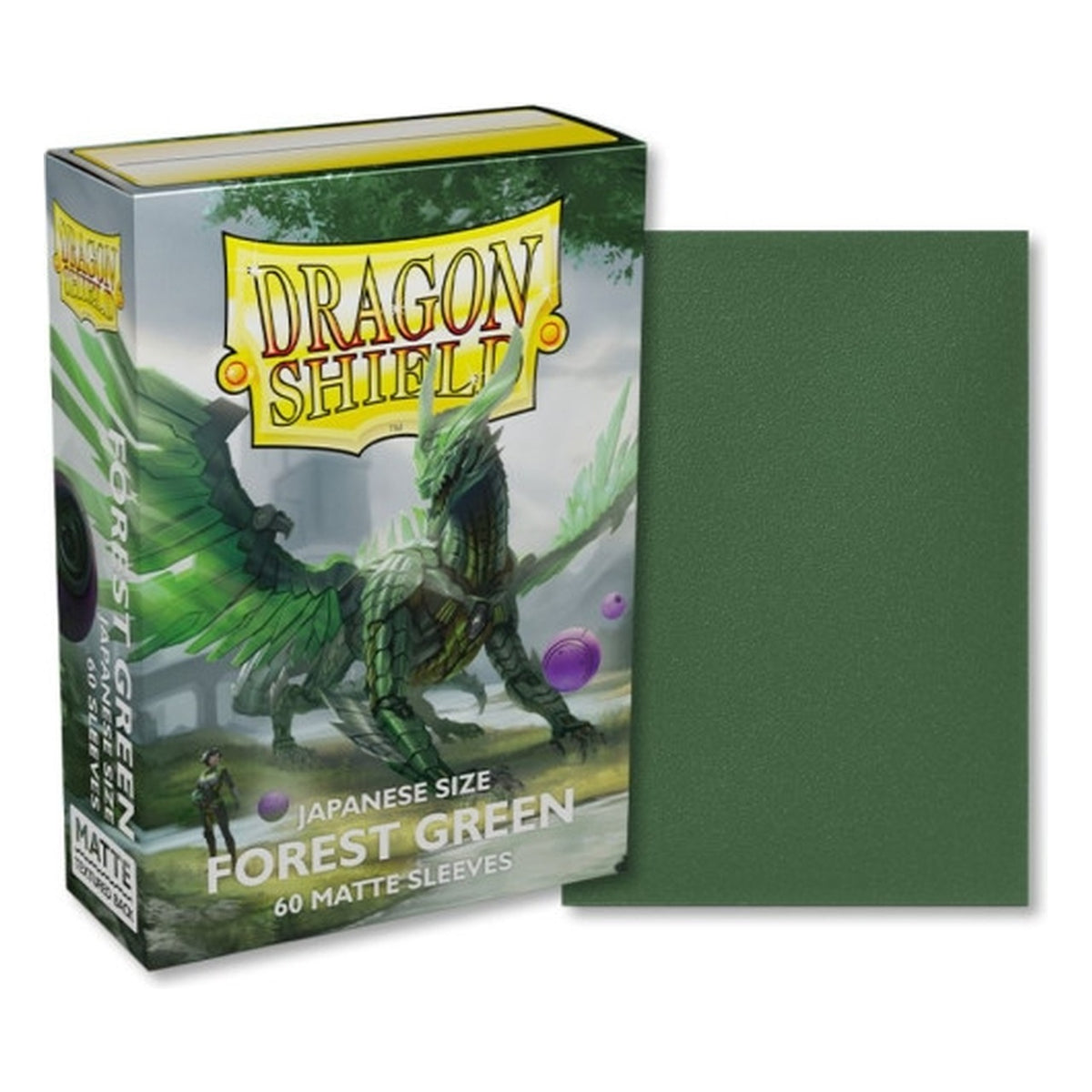 60 Bustine Japanese Matte Dual Forest Green - Dragon Shield