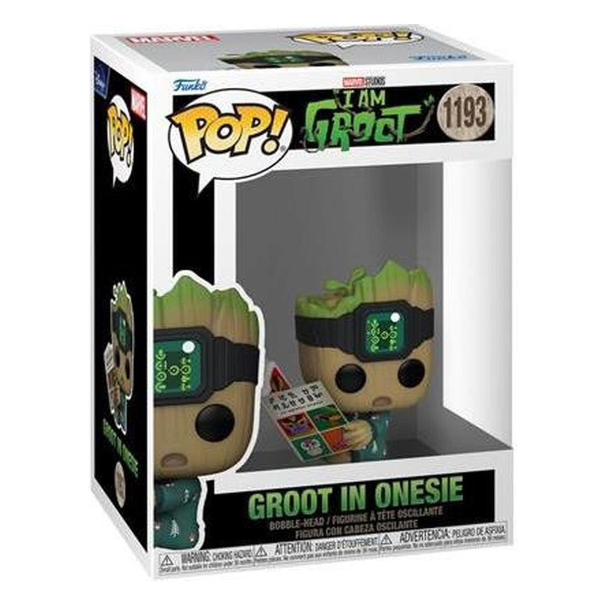 Funko Pop! Marvel I Am Groot: Groot in Pigiama con Libro 1193 - Figura in Vinile 9 cm