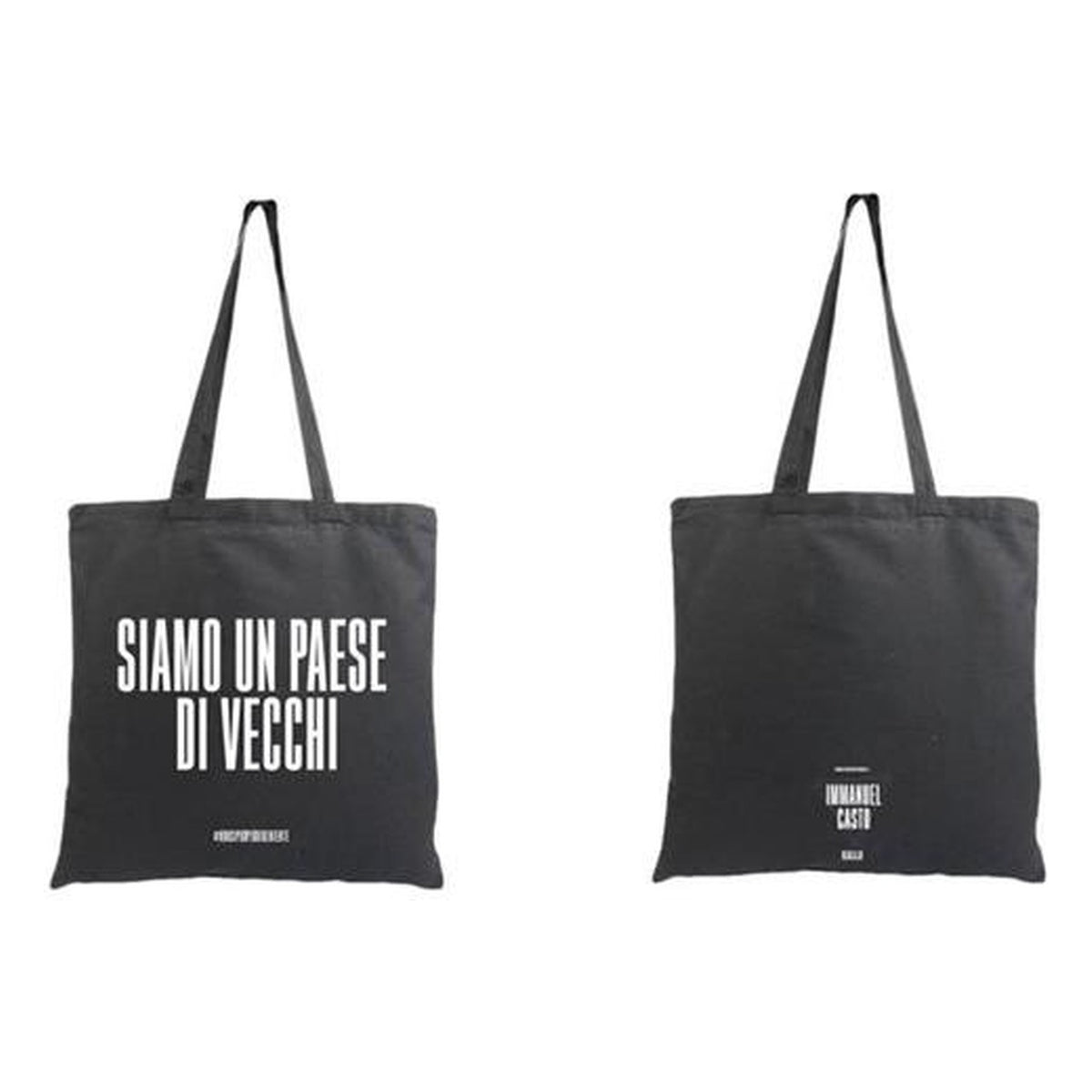Tote bag nera NSPPDN 4: Siamo in un paese di vecchi