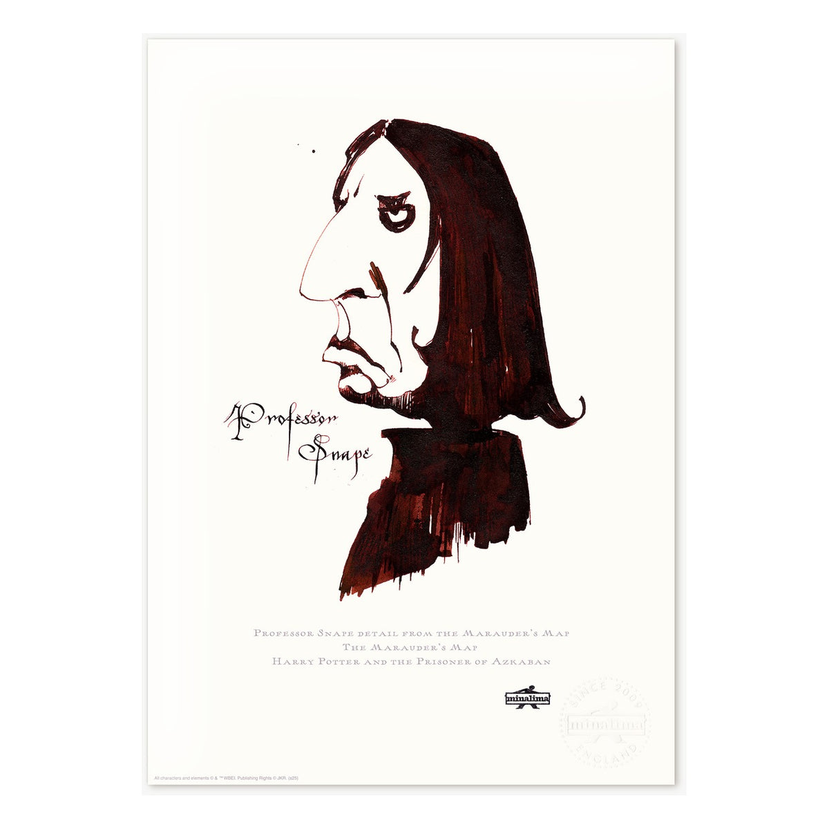 Harry Potter: Professor Snape, dettaglio dalla Mappa del Malandrino - Stampa d'Arte