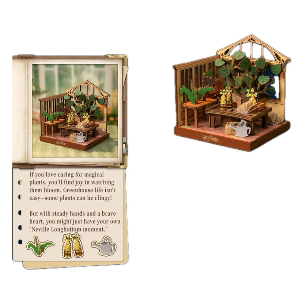 Harry Potter Hogwarts Classes: Herbology Class - Scena in Legno