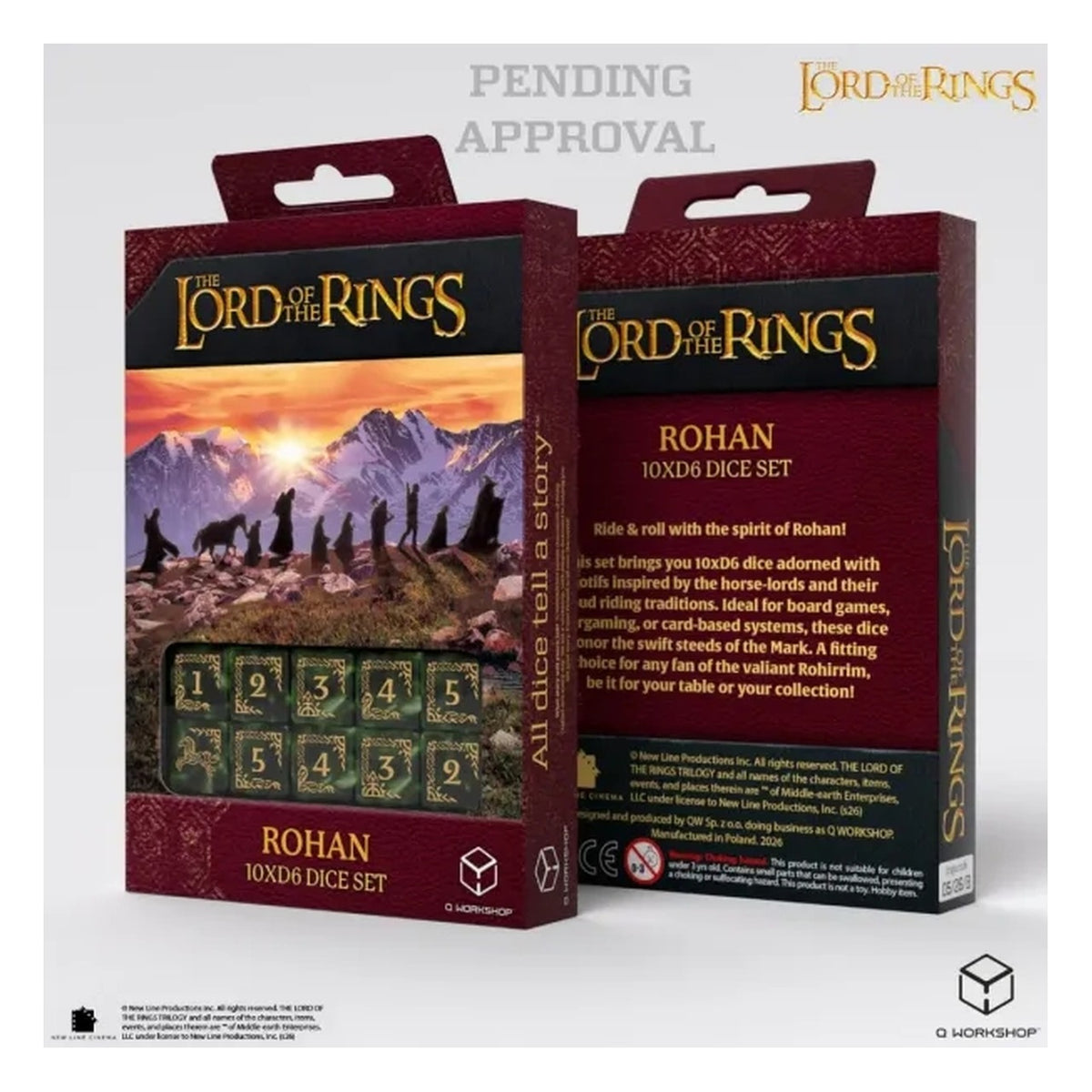 The Lord of the Rings Rohan 10xD6 - Set di Dadi