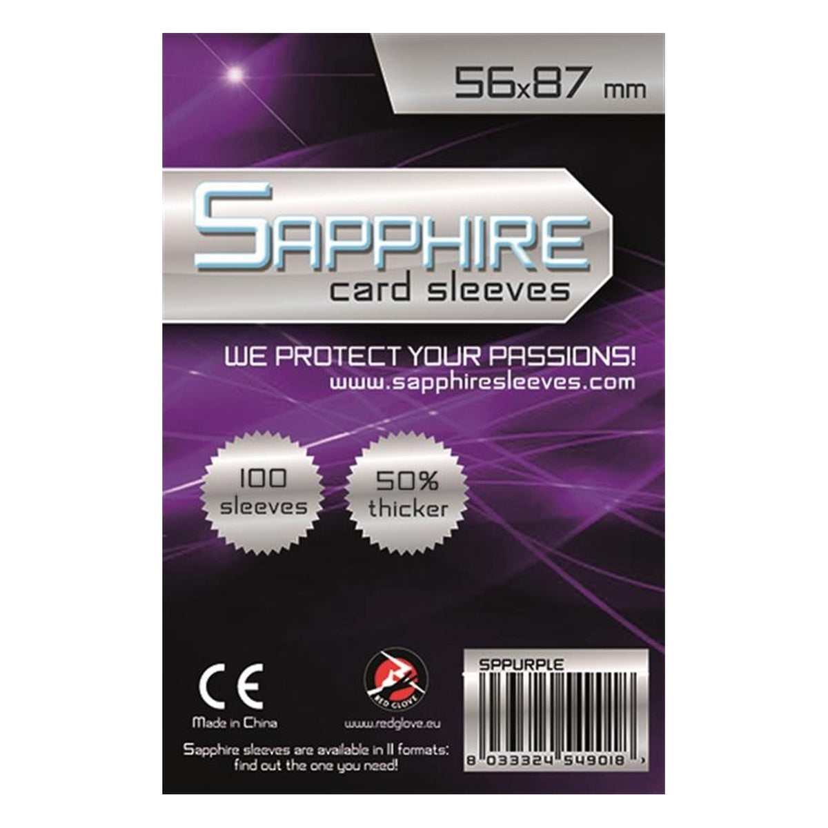 Sapphire Purple - 100 Buste Protettive 56x87 mm