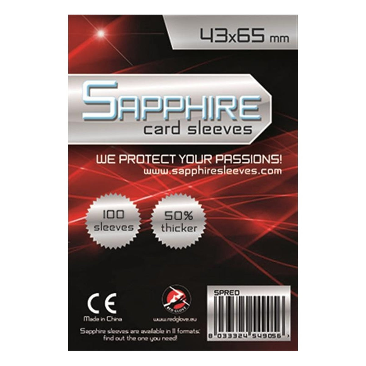 Sapphire Red - 100 Buste Protettive 43x65 mm