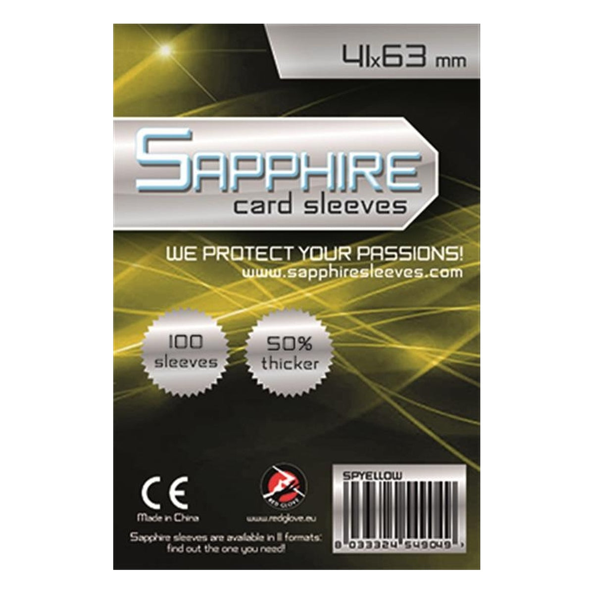 Sapphire Yellow - 100 Buste Protettive 41x63 mm