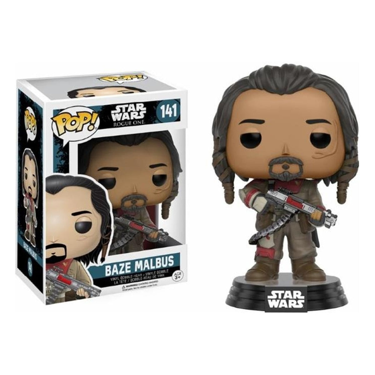 Funko Pop Star Wars Rogue One: Baze Malbus 141 - Figura in Vinile