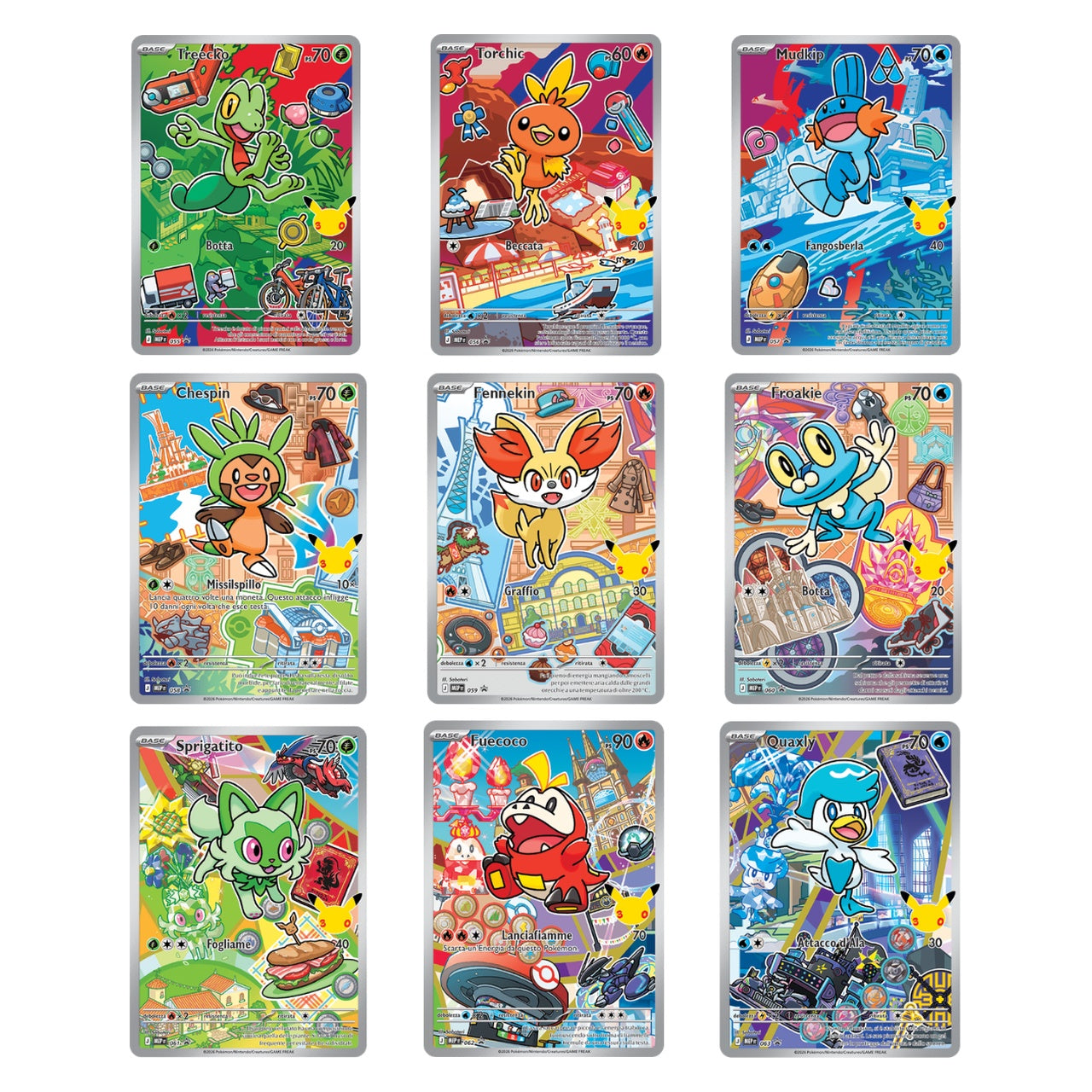 Pokemon TCG - Collezione Illustrazione - Primi Compagni d'Avventura - Serie 3 - carte contenute