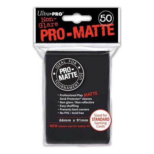 Bustine Standard Pro Matte Nere, 50 pezzi - Ultra PRO