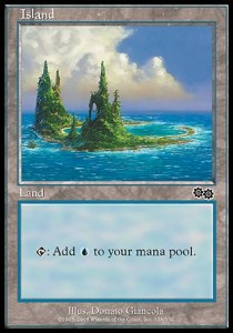 Island (V.4) - Urza's Saga (Land) [USG-338]