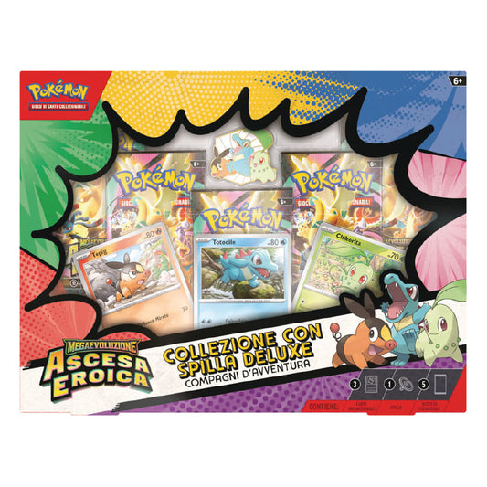 Pokemon TCG - Collezione con Spilla Deluxe Compagni D'Avventura Ascesa Eroica