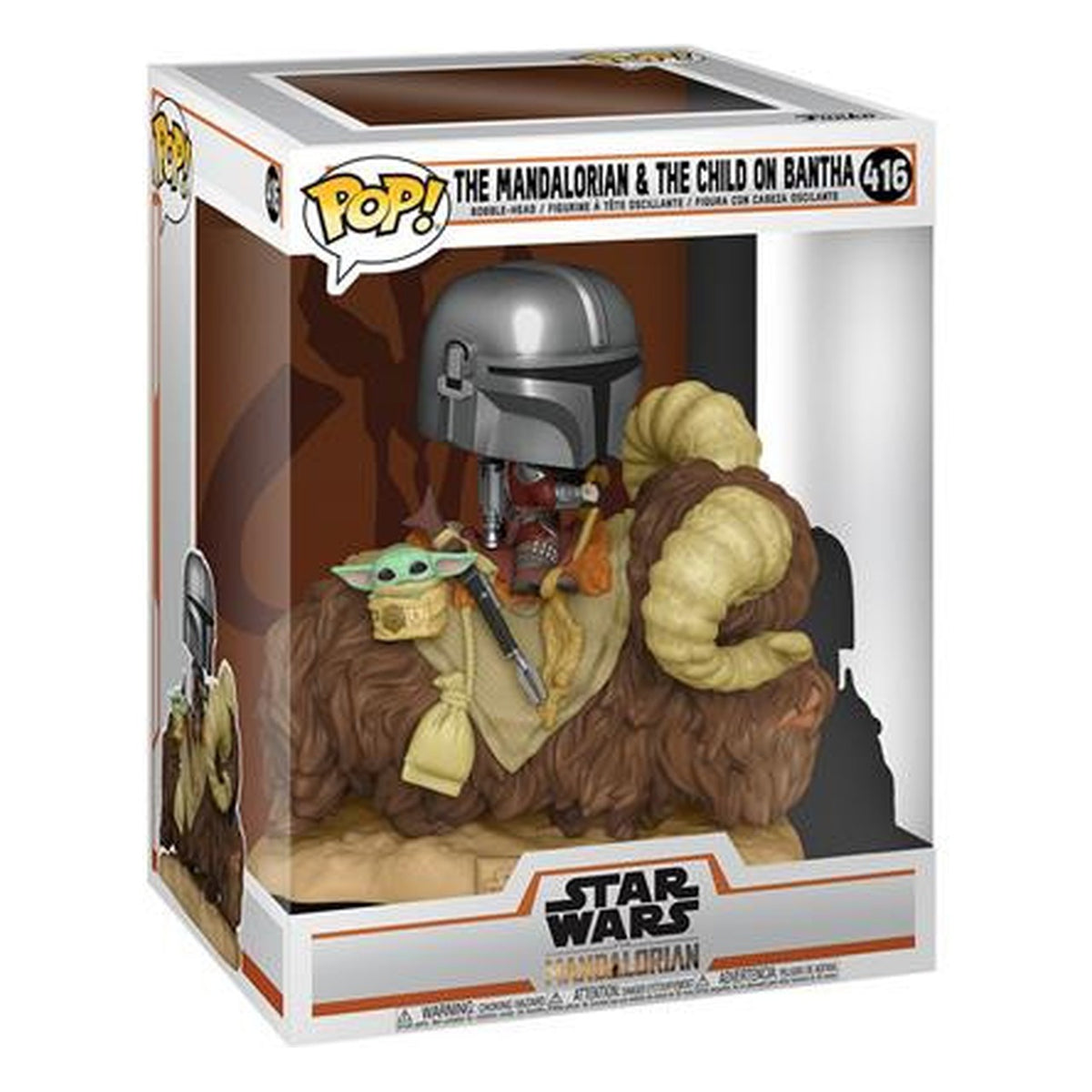 Funko Pop! The Mandalorian & The Child on Bantha 416 - Figura in Vinile 25 cm