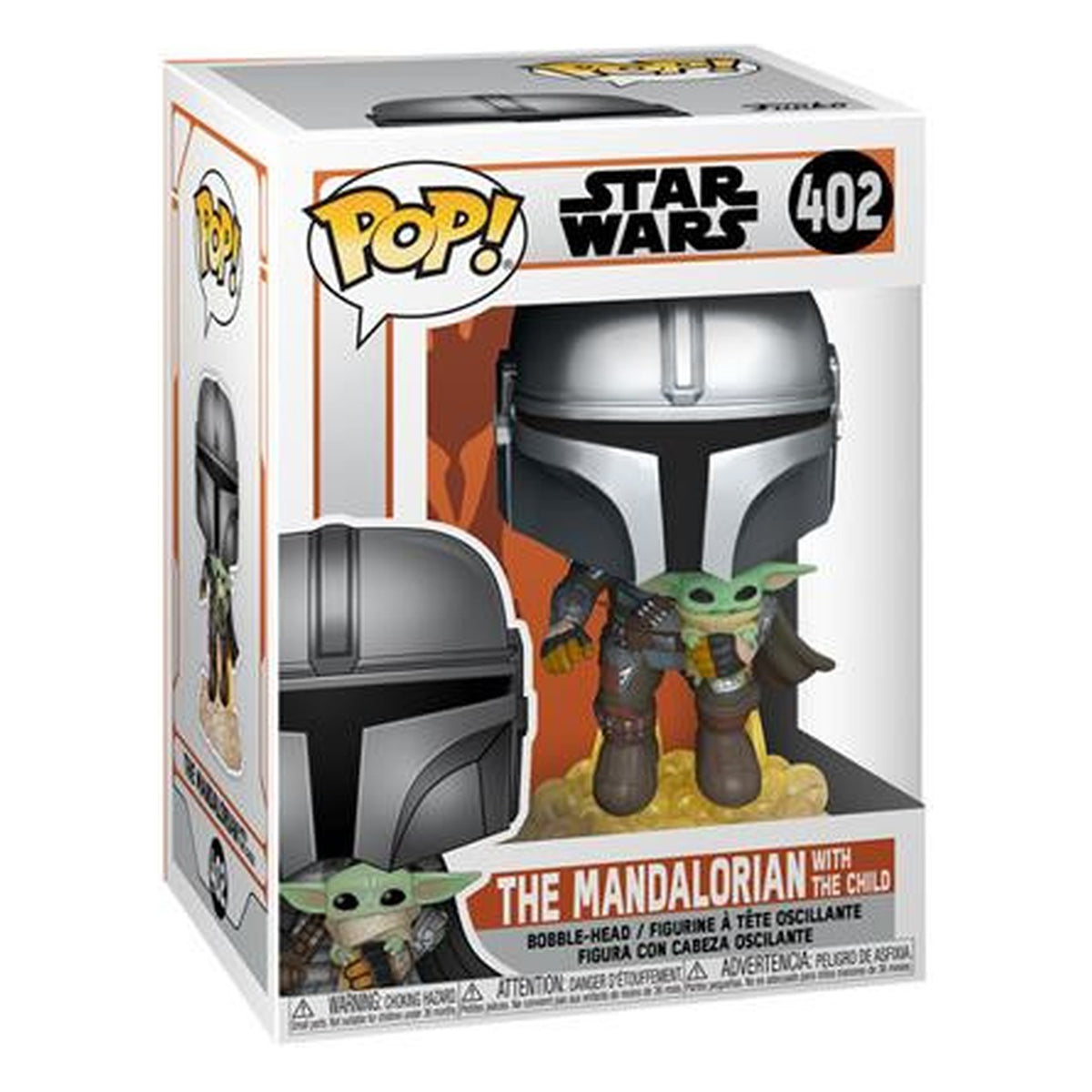 Funko Pop! The Mandalorian: Mando Flying with Jet Pack 402 - Figura in Vinile 9 cm