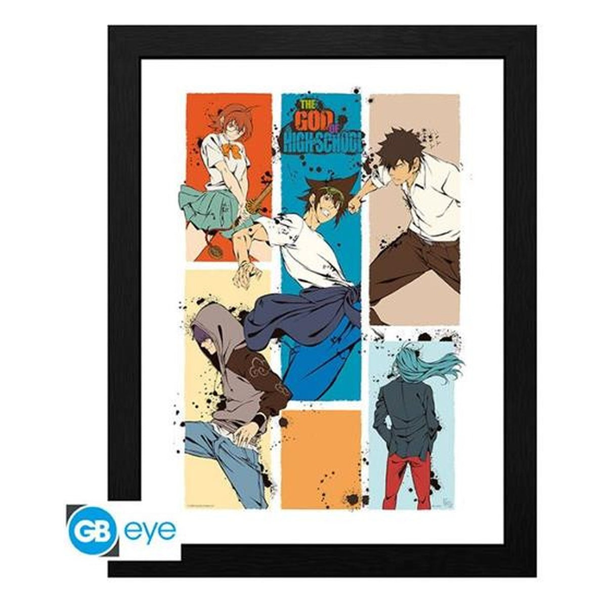 The God of High School: Poster con Cornice 30x40 Color Blocks