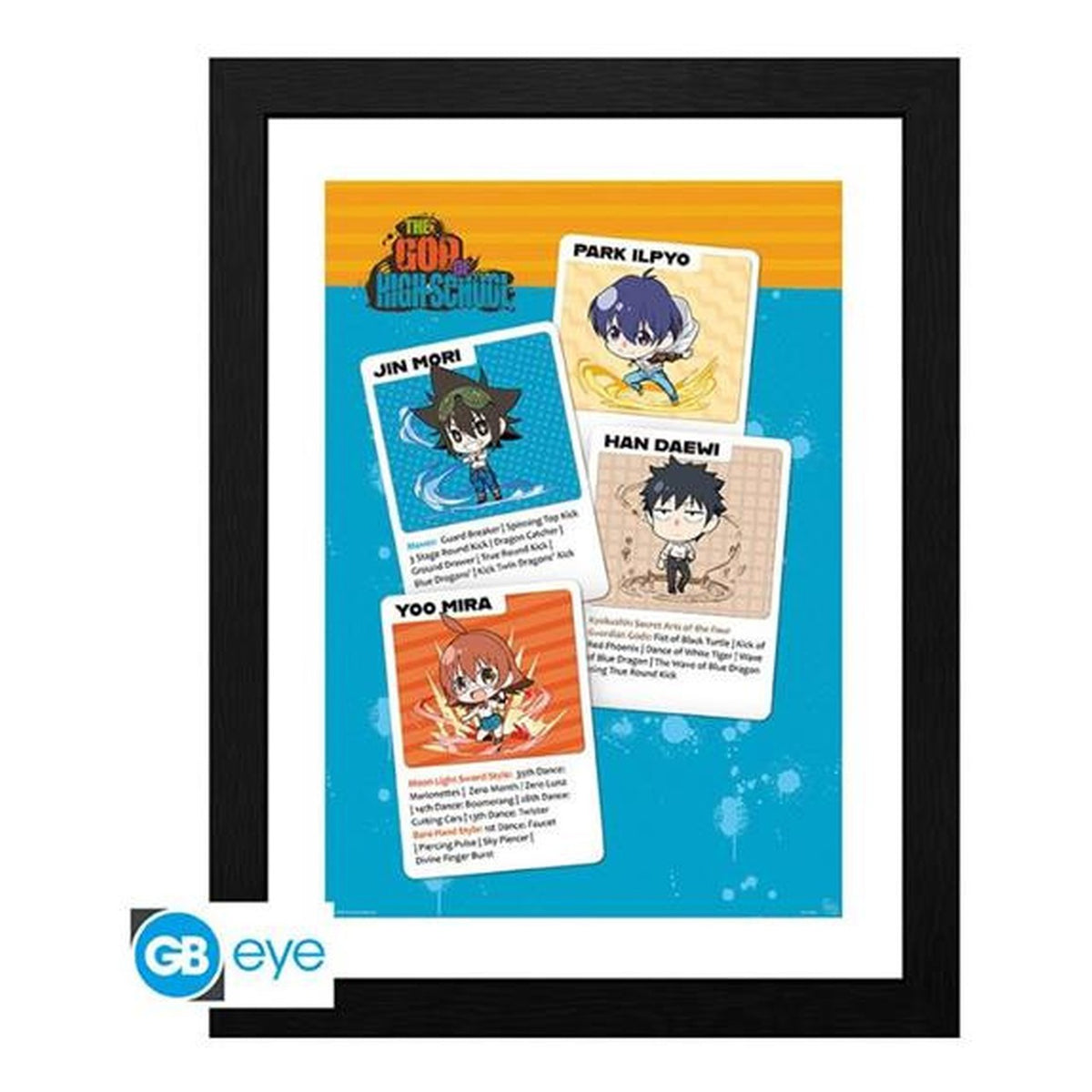 The God of High School: Poster con Cornice 30x40 Chibi Cards