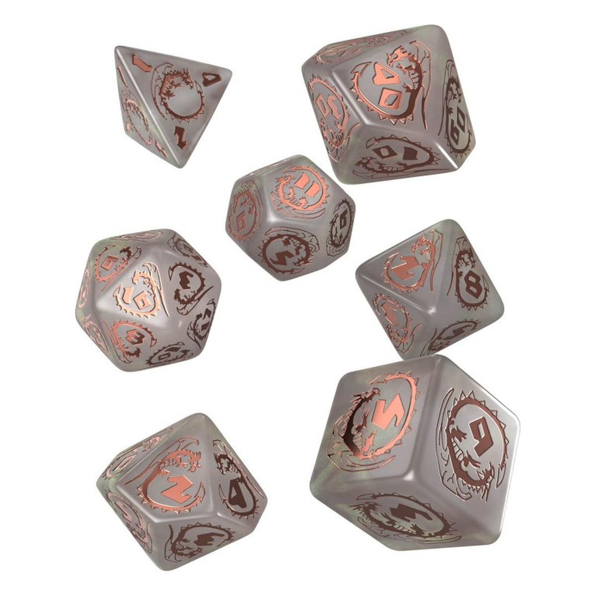 Q Workshop Dragons Quartz - Set 7 Dadi