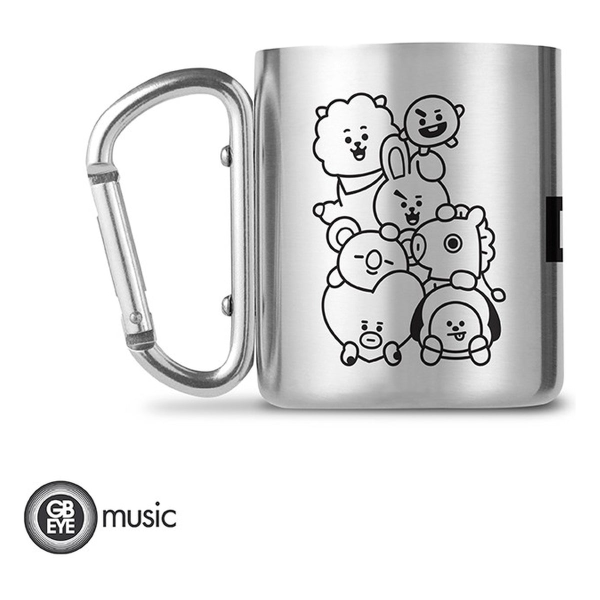 BT21 - Tazza con moschettone 235 ml, Pile Up