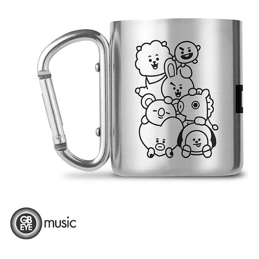 BT21 - Tazza con moschettone 235 ml, Pile Up
