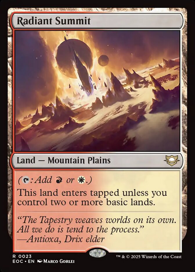Radiant Summit - Commander: Edge of Eternities
