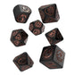 Q Workshop Dragons Modern Black Copper - Set 7 Dadi