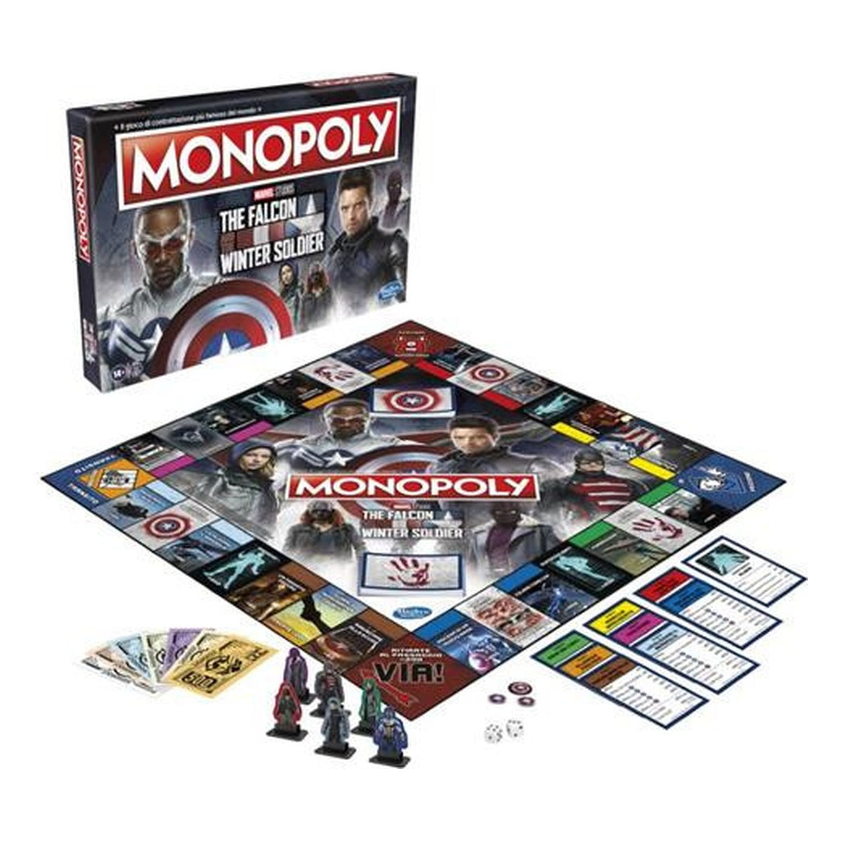 Monopoly: Marvel Falcon and Winter Soldier - Gioco da Tavolo (ITA)