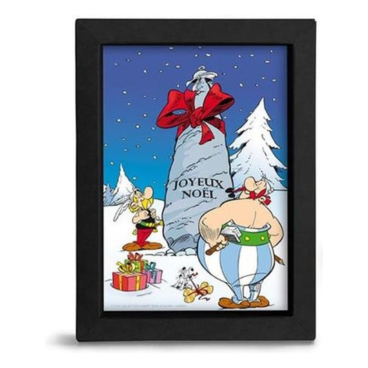 Asterix e Obelix Joyeux Noel - Cornice Kraft Nera 15x20 cm