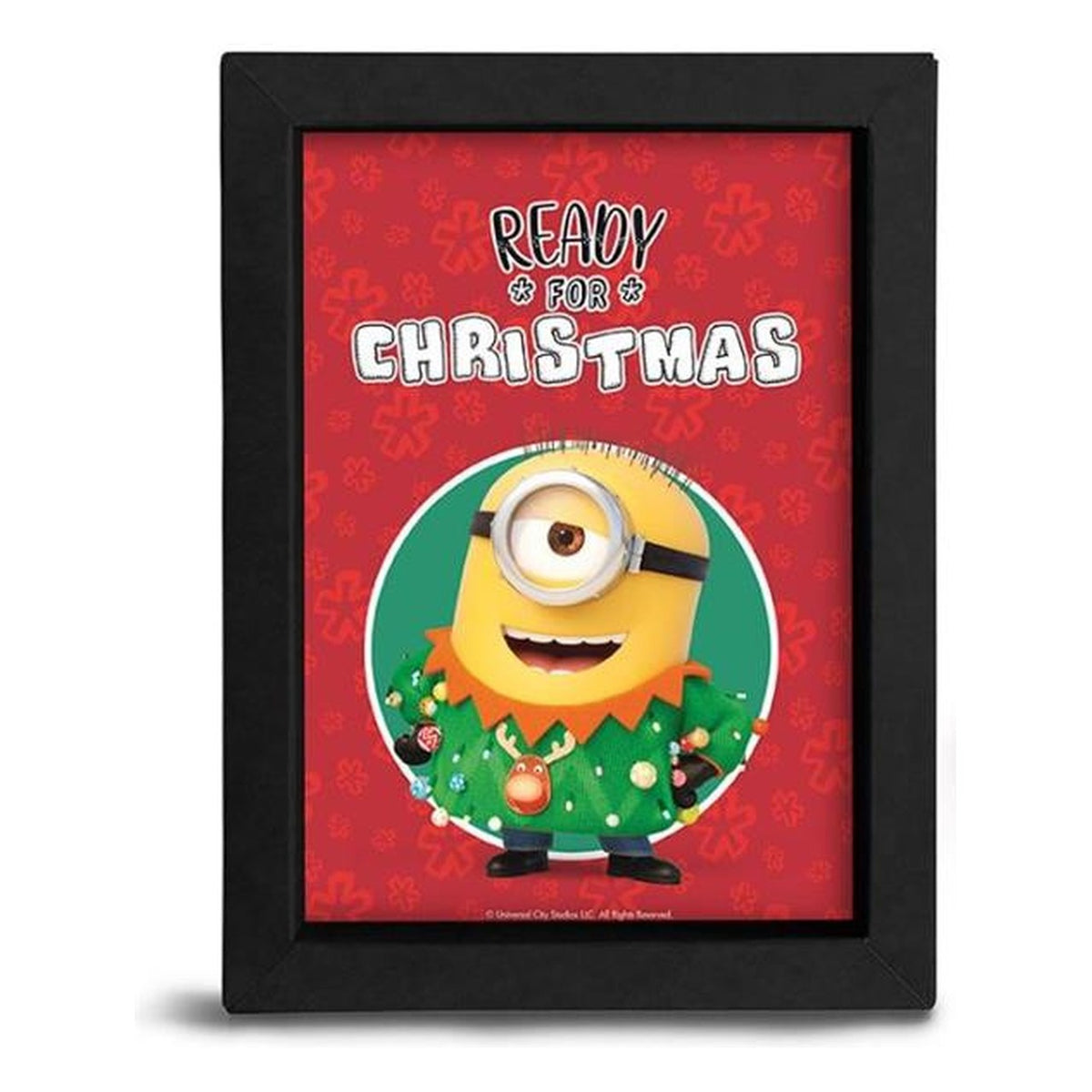Minions Ready for Christmas - Cornice Kraft Nera 15x20 cm