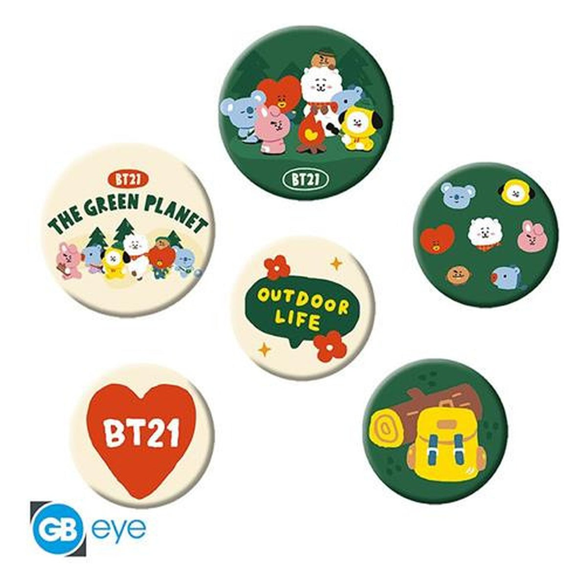 BT21: Set 6 Spille Green Planet