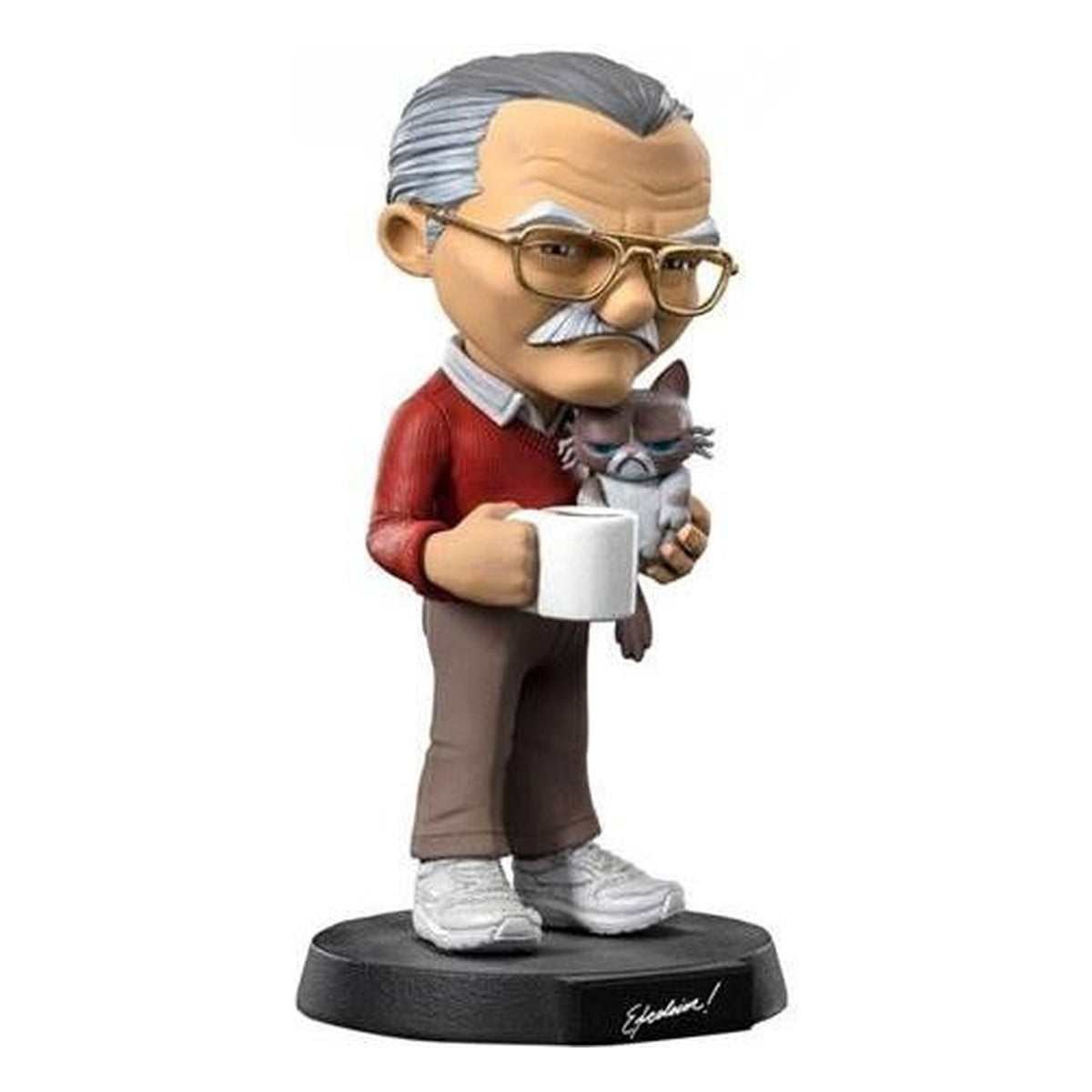 POW Entertainment: Minico Stan Lee with Grumpy Cat - Statua 14 cm