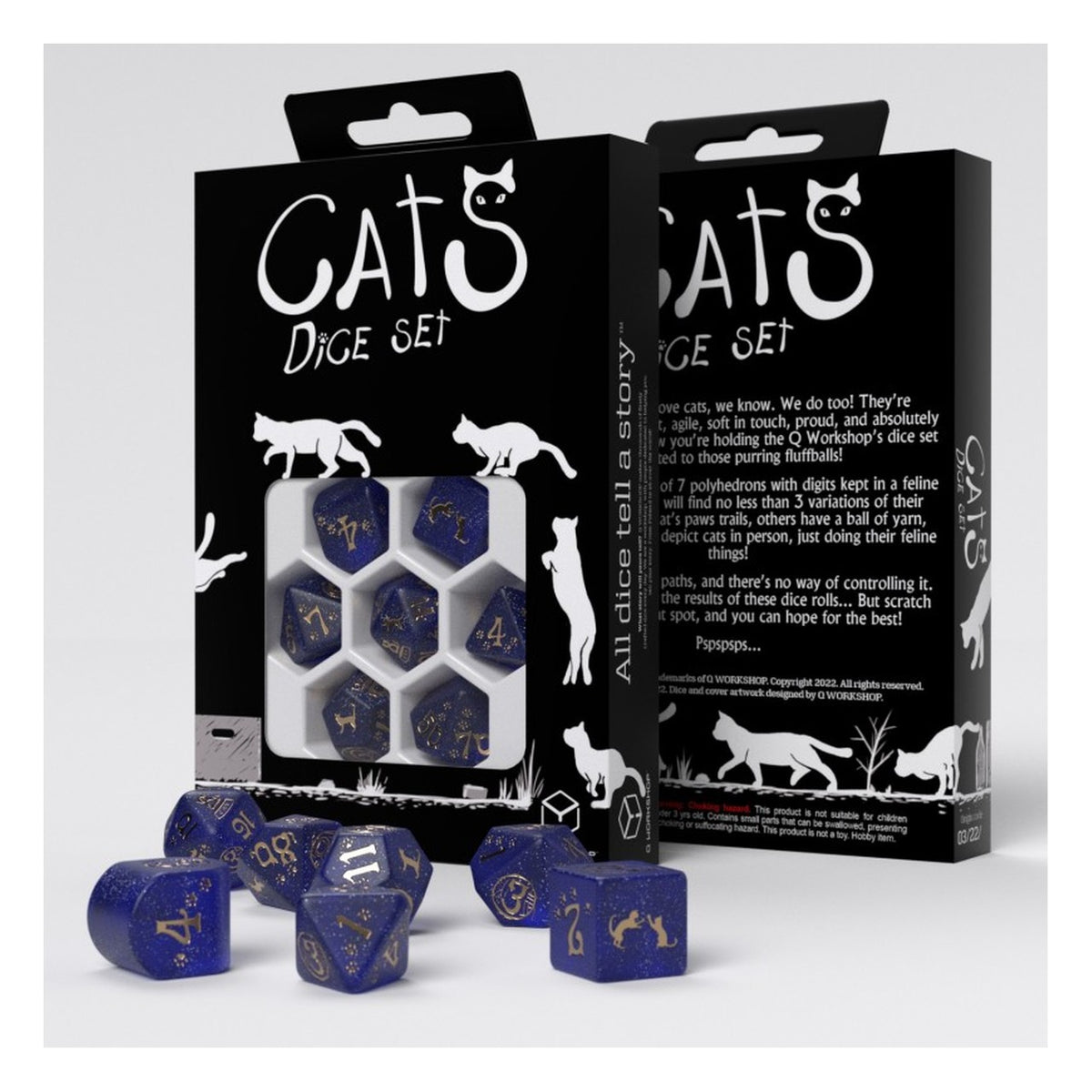 Q Workshop Cats Modern Meowster - Set 7 Dadi