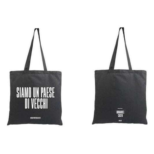 Tote bag nera NSPPDN 4: Siamo in un paese di vecchi