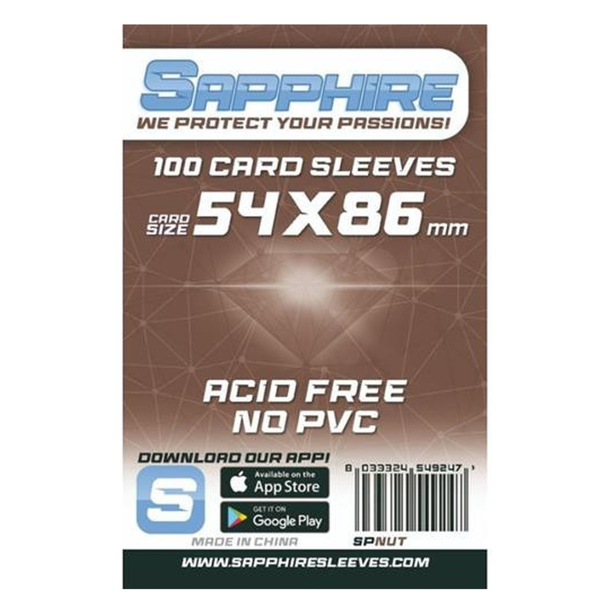Sapphire Nut: 100 Buste Protettive 54x86 mm