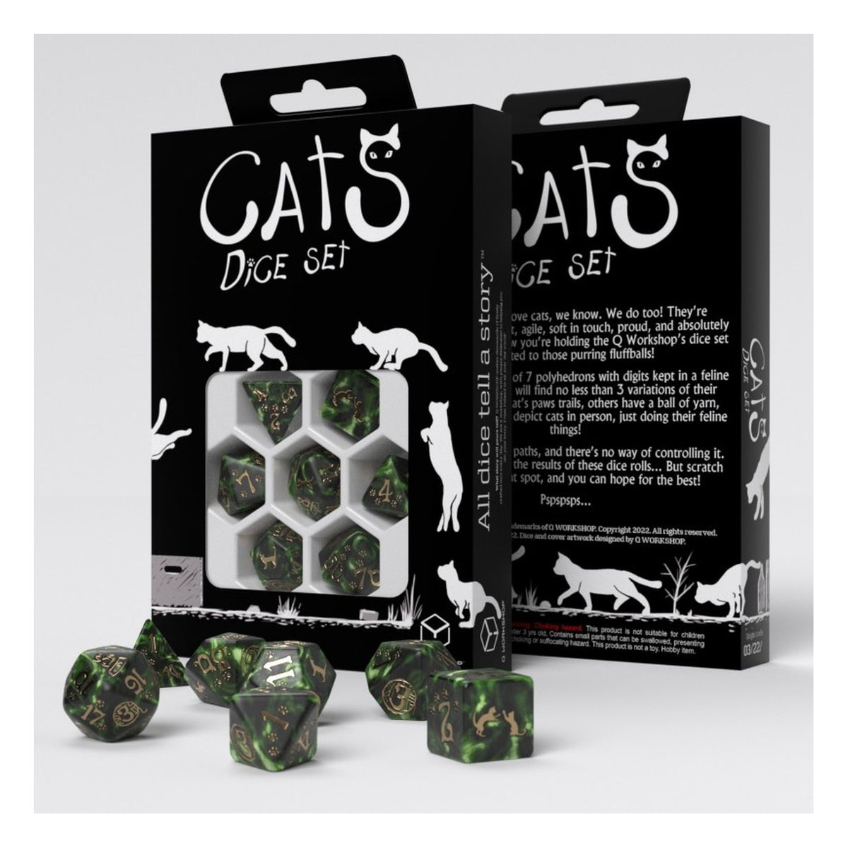 Q Workshop Cats Pixel - Set 7 Dadi