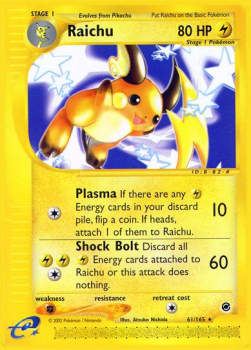 Raichu - Expedition Base Set (Rare) [EX-61]