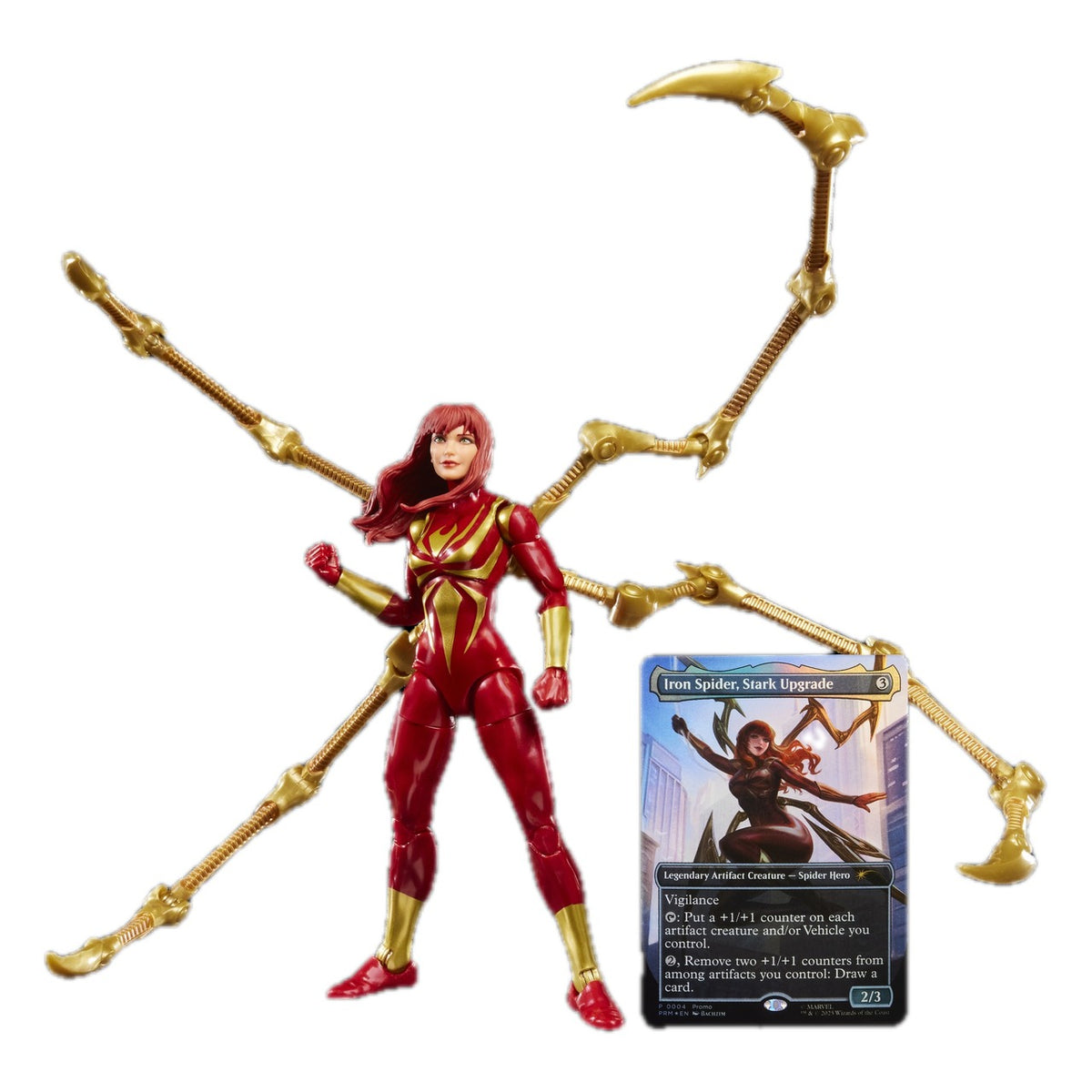 Marvel Classic Legends: Mary Jane in Iron Spider Suit con carta Magic: The Gathering - Action Figure 15 cm