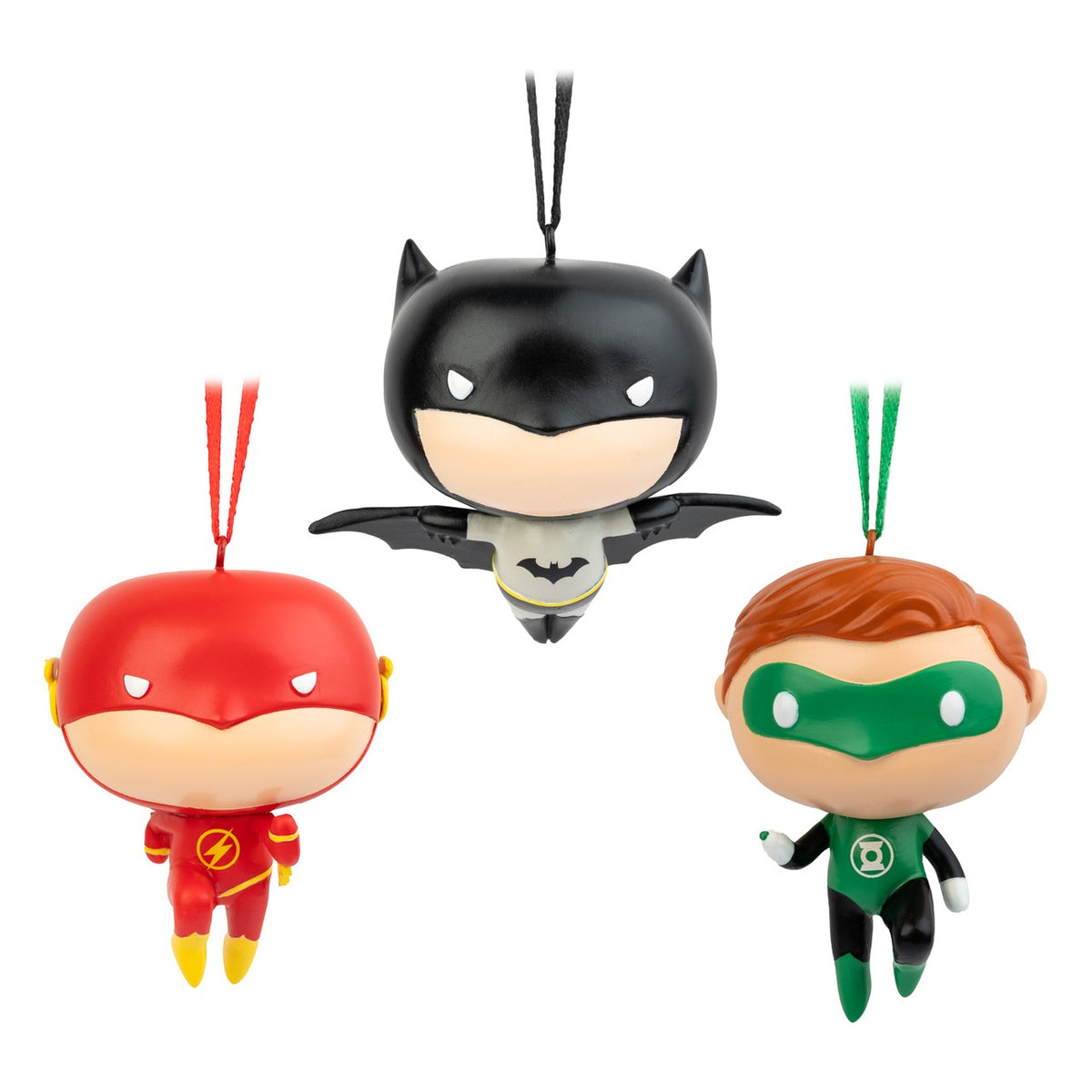 DC Comics - Set 3 Decorazioni di Natale: Batman, Flash e Lanterna Verde