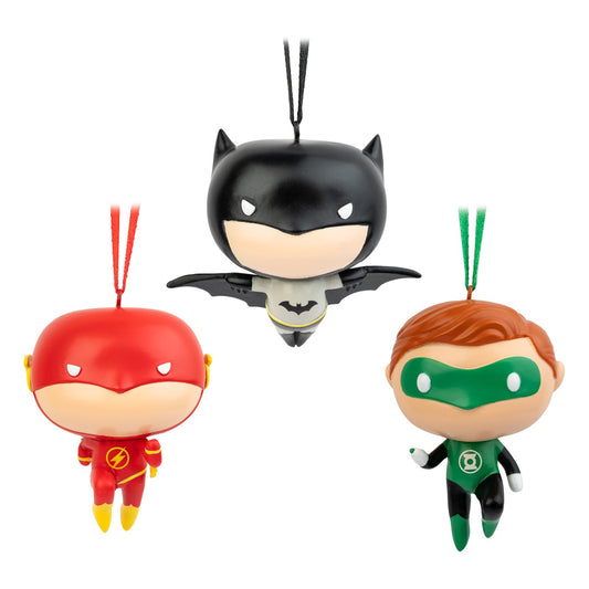 DC Comics - Set 3 Decorazioni di Natale: Batman, Flash e Lanterna Verde