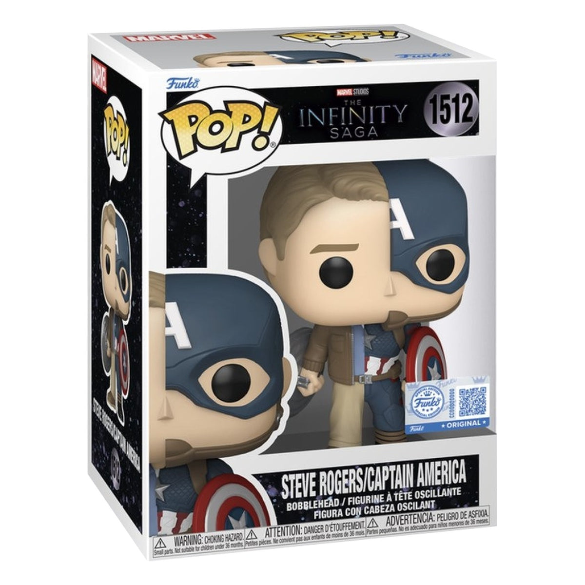 Split Cap/Steve - Funko Pop Marvel (Esclusiva LCG25)
