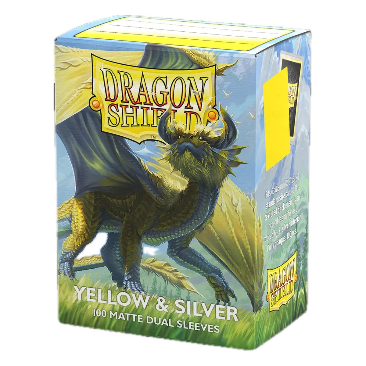 Dragon Shield Matte Dual Yellow & Silver - 100 Bustine Standard