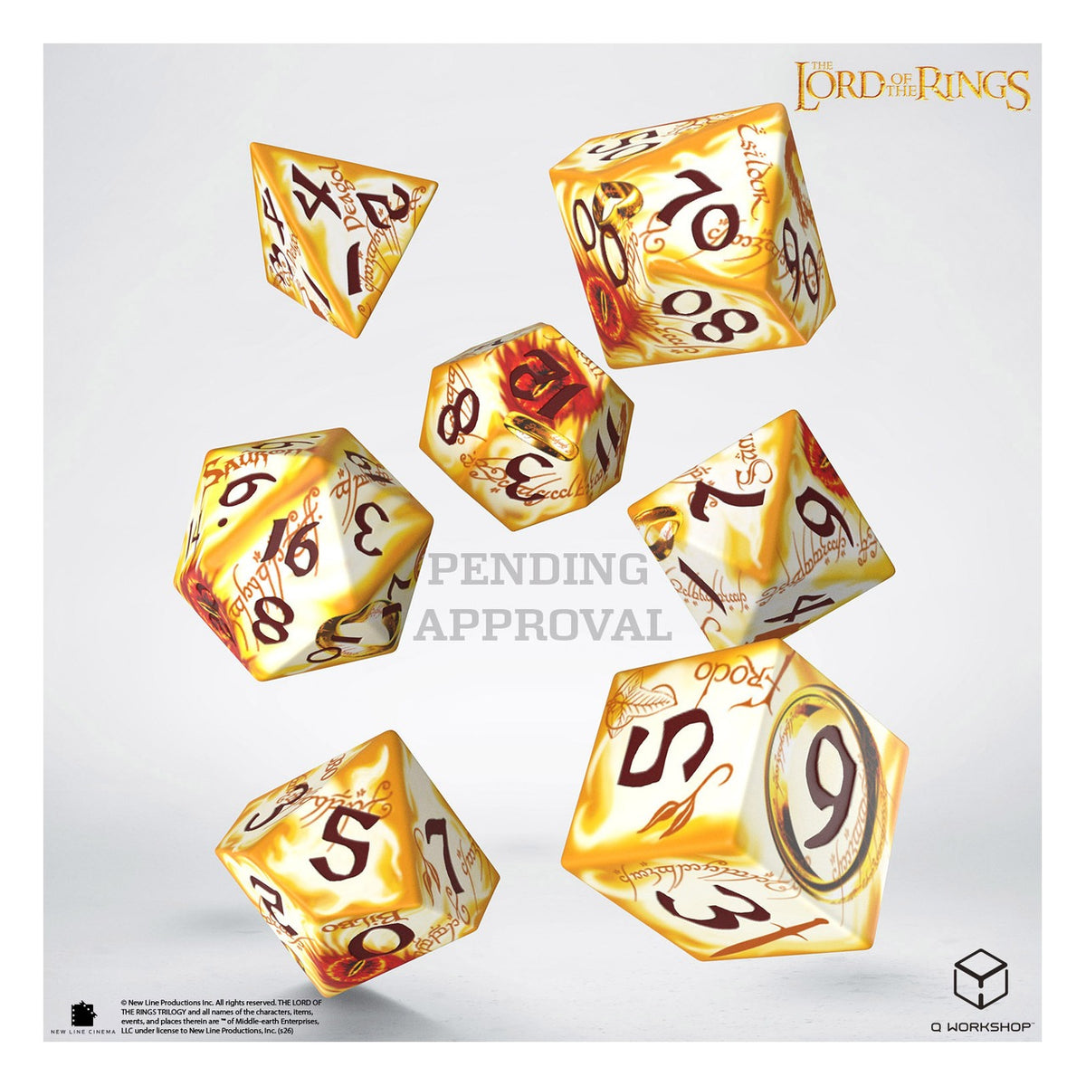 The Lord of the Rings Ring Bearers Full Art Whitefire Radiance - Set di Dadi