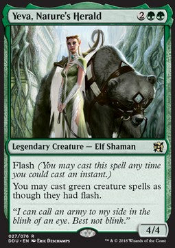 Yeva, Nature's Herald - Duel Decks: Elves vs. Inventors (Rare) [DDU-27]