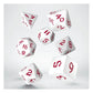 Classic Runic White Red SCLR04 - Set 7 Dadi