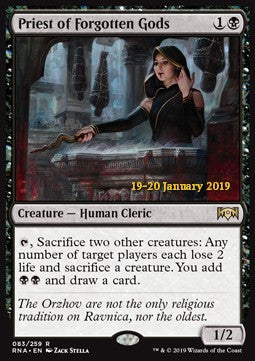 Priest of Forgotten Gods - Ravnica Allegiance: Extras (Rare) [XRNA-83]