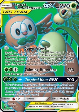 Rowlet & Alolan Exeggutor GX - Unified Minds (Ultra Rare) [UNM-214]