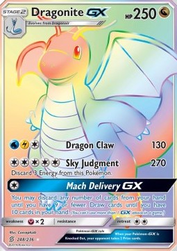 Dragonite GX - Unified Minds (Secret Rare) [UNM-248]