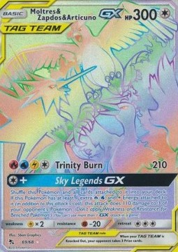 Moltres & Zapdos & Articuno GX - Hidden Fates (Secret Rare) [HIF-69]