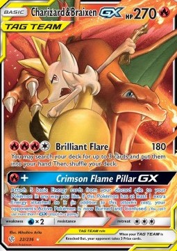 Charizard & Braixen GX - Cosmic Eclipse (Ultra Rare) [CEC-22]