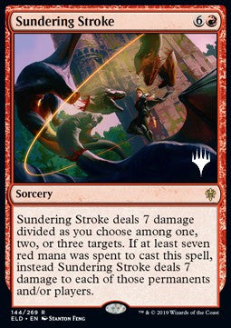Sundering Stroke (V.2) - Throne of Eldraine: Promos (Rare) [PELD-144]