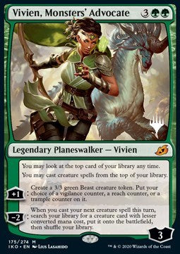 Vivien, Monsters' Advocate (V.1) - Ikoria: Lair of Behemoths: Promos (Mythic) [PIKO-175]