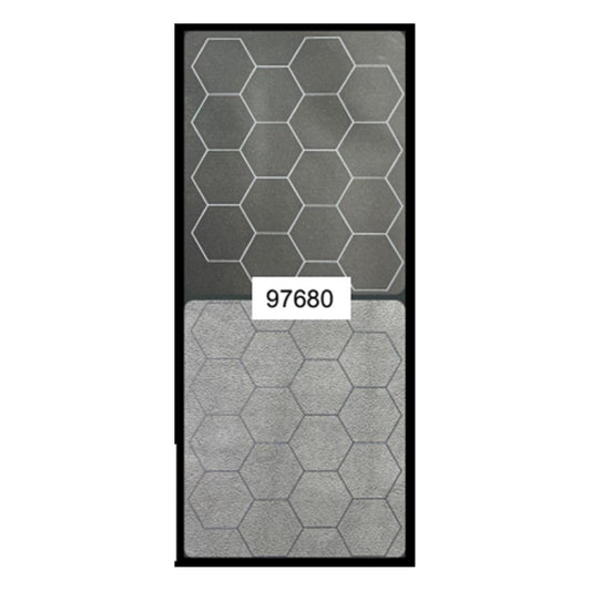 Megamat Reversibile 88x122 cm Black Grey Hexes - Tappetino