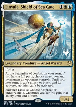 Linvala, Shield of Sea Gate (V.1) - Zendikar Rising: Promos (Rare) [PZNR-226]